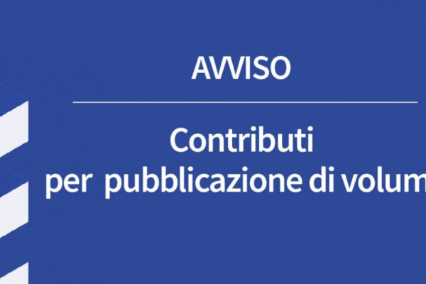 Pubblicazione volumi inediti: dal 1° gennaio le richieste di contributo (scad. 31/01/2024)